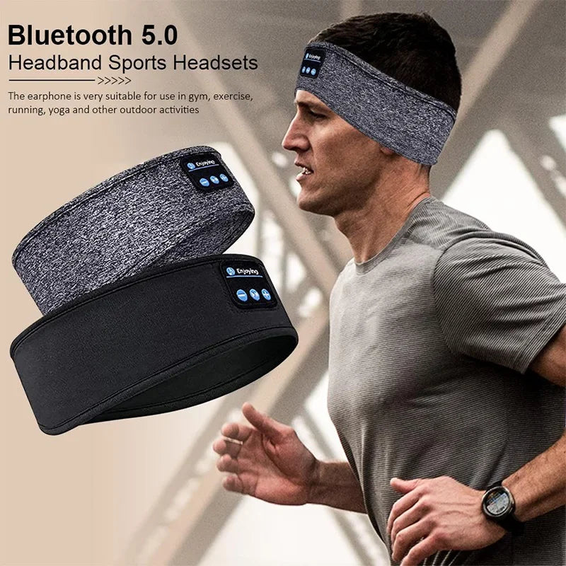 Écouteurs Bluetooth Sport Bandeau de sommeil Casque sans fil élastique Musique Masque pour les yeux Bandeau de casque Bluetooth sans fil