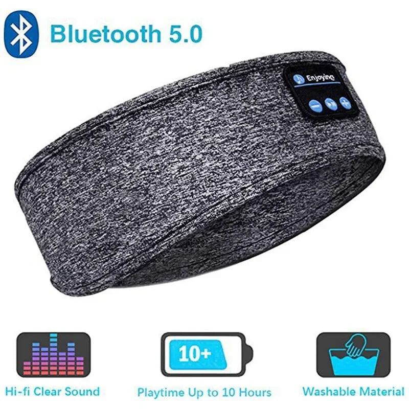 Écouteurs Bluetooth Sport Bandeau de sommeil Casque sans fil élastique Musique Masque pour les yeux Bandeau de casque Bluetooth sans fil